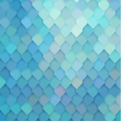 Wall Mural - abstract vibrant blue tiled pattern - seamless geometric background