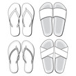 Vector template for Summer footwear