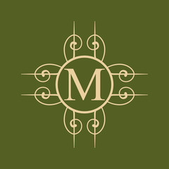 Vintage ornamental monogram