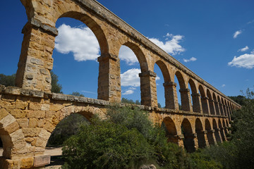 Roman aqueduct in Tarragona, called Pont del Diable