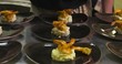 risotto de crevette dans un restaurant gastronomique