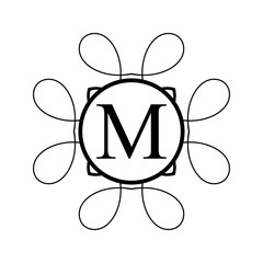 Vintage ornamental monogram