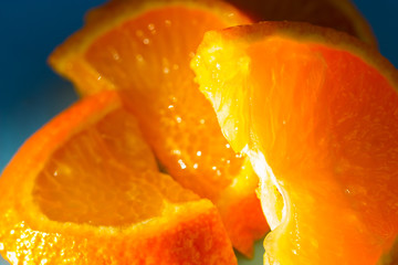 Wall Mural - orange fruit macro shot