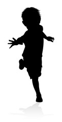 Wall Mural - Kid Child Silhouette 