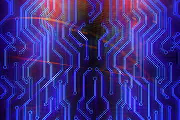 Poster - Glowing circuit backdrop