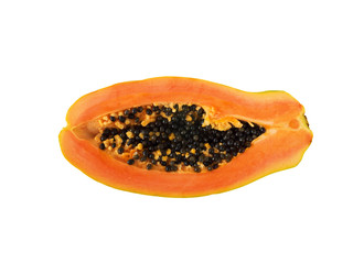 Canvas Print - Ripe papaya fruit half cut