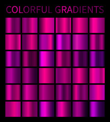 Wall Mural - colorful gradients set
