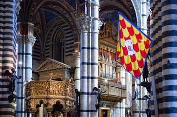 Wall Mural - The architectures and the art of Siena