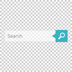 Poster - Search bar vector ui element icon in flat style. Search website form illustration field. Find search business concept on isolated transparent background.