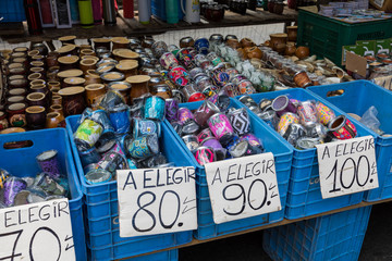 Wall Mural - Mate gourds for sale as popular souvenirs from Argentina and Uruguay.