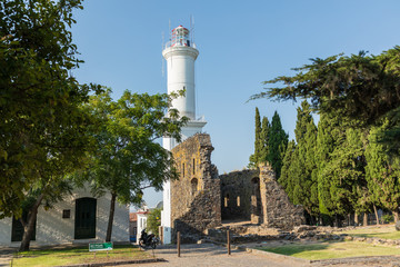 Wall Mural - Lighthouse in Colonia del Sacramento, small colonial town, Uruguay.