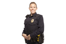 Happy Female Police Officer
