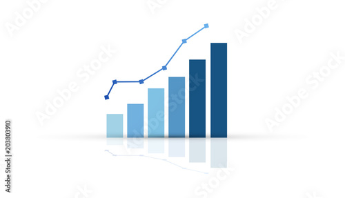 Cuadros en Lienzo grafico economia, istogrammi, statistiche