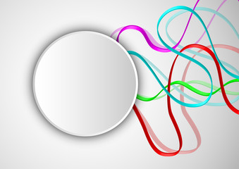 Wall Mural - abstract geometric design background with bright lines in 3d.
