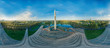 Victory monument in Riga city 360 VR Drone picture for Virtual reality, Panorama