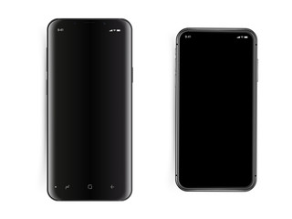 Aufkleber - Modern smartphones set isolated on white