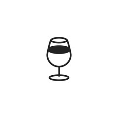 Sticker - wine glass icon. sign design