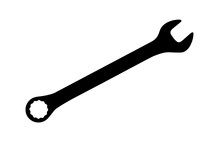 Vector Wrench Spanner On White Background