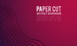 © RDVector - Paper cut banner concept. Paper carve Purple gradient for card poster brochure flyer design in red colors. 3d abstract background