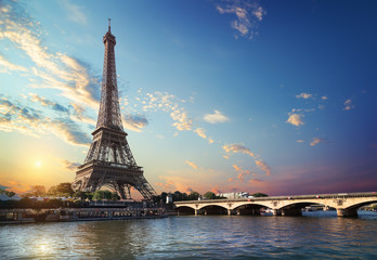 Fototapete - Bridge Iena in Paris