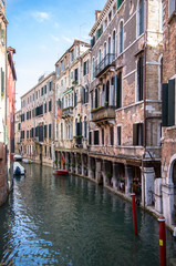 Poster - Small venetian canal, Venice, Italy