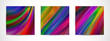 © vladystock - Set of three vector colorful banner with futuristic wavy. Design vector brochure