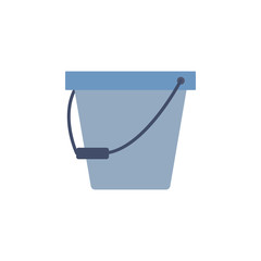 Poster - colored bucket illustration. Element of construction tools for mobile concept and web apps. Detailed bucket illustration can be used for web and mobile