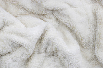 white faux fur blanket full frame