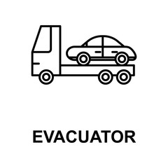 Poster - evacuator icon. Element of car repair for mobile concept and web apps. Detailed icon can be used for web and mobile. Premium icon
