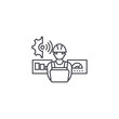 © iconsgraph - technician control vector line icon, sign, illustration on white background, editable strokes