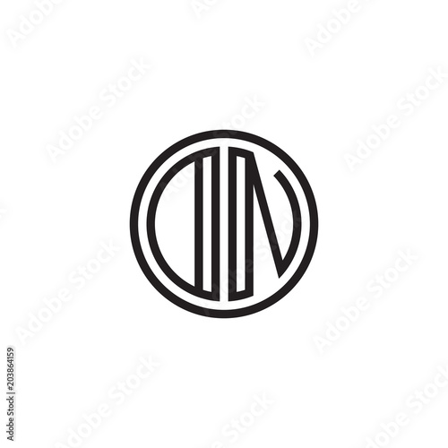 Initial Letter Dn On Minimalist Line Art Monogram Circle Shape Logo Black Color Buy This Stock Vector And Explore Similar Vectors At Adobe Stock Adobe Stock