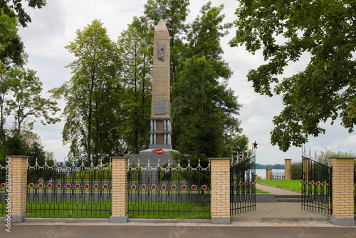 Poster SAINT PETERSBURG, RUSSIA - AUGUST 21, 2017: the Obelisk in memory of the battles