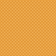Seamless pattern. The texture of the waffle, an ice cream cone. Cartoon illustration for web, site, advertising, banner, poster, flyer, business card. Vector illustration.