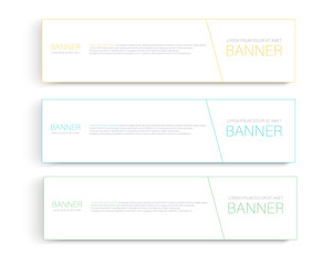 Aufkleber - three banners. web elements. plan the hosting.