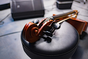 cello in the recording studio