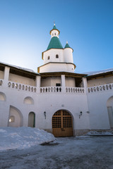 Wall Mural - The fortress walls with towers around the New Jerusalem Monastery of the 17th century. Istra, Moscow suburbs, Russia.