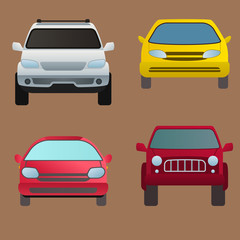 Car auto vehicle transport type design travel race model technology style and generic automobile contemporary kid toy flat vector illustration.