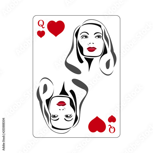 Playing Card Icon Queen Of Hearts Abstract Concept Vector Illustration On White Background Stock Vector Adobe Stock Playing Card Icon Queen Of Hearts Abstract Concept Vector Illustration On White Background Stock Vector Adobe Stock