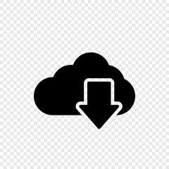 Poster - vector cloud download icon