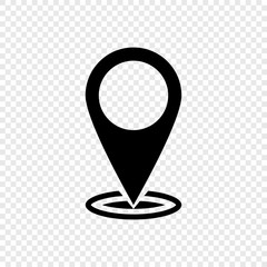 Wall Mural - vector map pin icon. map pointer