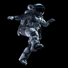 Wall Mural - Astronaut in darkness. Mixed media