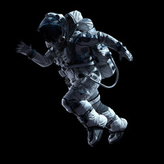 Wall Mural - Astronaut in darkness. Mixed media