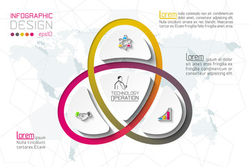 Wall Mural - Business step options and abstract infographics number options template.