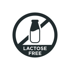 Poster - Lactose free icon. Vector illustration.