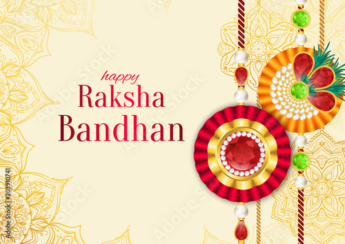 Fotografía Raksha Bandhan vector background