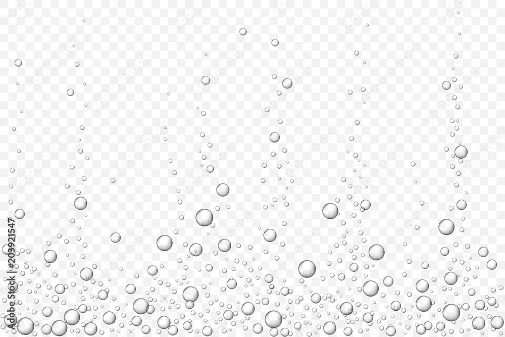 black underwater air bubbles texture isolated - obrazy, fototapety, plakaty 