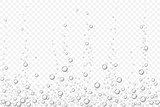 Fototapeta  - black underwater air bubbles texture isolated