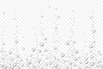 Wall Mural - black underwater air bubbles texture isolated