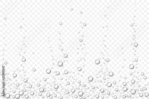 Fotomural black underwater air bubbles texture isolated