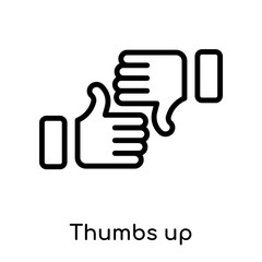 Thumbs up icon isolated on white background